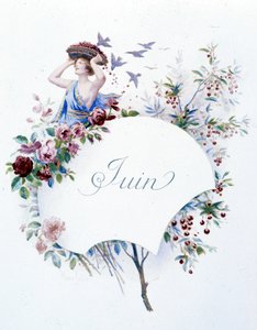 Juni „La Chanson du mois“ von Jérôme Doucet, Illustration - Maurice Leloir, ed. Reims 1904. L. Michaud von Maurice Leloir
