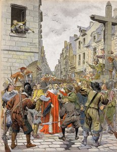 La Fronde: Tage der Barrikaden (August 1648) von Maurice Leloir