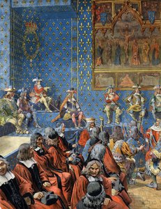 Ludwig XIV, bekannt als der Sonnenkönig (Louis der Große) von Maurice Leloir
