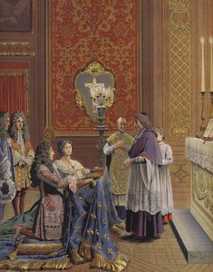Hochzeit von König Ludwig XIV. und Madame de Maintenon von Maurice Leloir