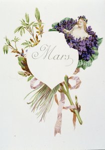 Mars „La Chanson du mois“ von Jérôme Doucet, Illustration - Maurice Leloir, ed. Reims 1904. L. Michaud von Maurice Leloir