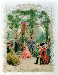 Freimaurerische Einweihungszeremonie einer Dame Freimaurerin um 1785, 1890