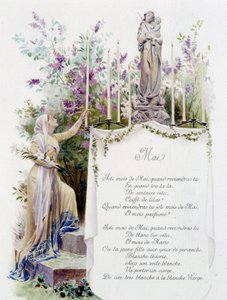 Mai „La Chanson du mois“ von Jérôme Doucet, Illustration - Maurice Leloir, ed. Reims 1904. L. Michaud von Maurice Leloir