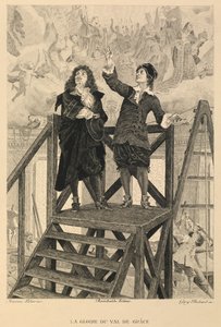 Pierre Mignard zeigt Molière die Fresken von Val de Grace