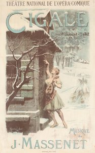 Plakat für das Ballett Cigale von Jules Massenet von Maurice Leloir