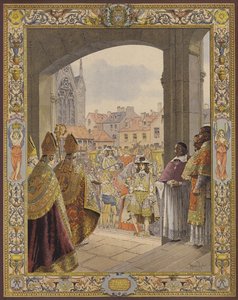 Proklamation der Volljährigkeit von König Ludwig XIV., die Ankunft in der Sainte-Chapelle