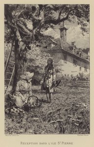 Rousseaus Empfang auf der Île Saint-Pierre von Maurice Leloir