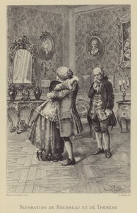 Trennung von Rousseau und Therese von Maurice Leloir