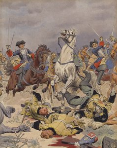 Die Schlacht von Malplaquet, letzter Angriff der französischen Kavallerie von Maurice Leloir