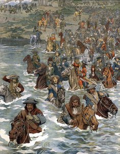 Der Rheinübergang (12. Juni 1672) durch die Truppen von Ludwig XIV., bekannt als der Sonnenkönig