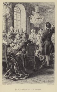 Die Erklärung des Mottos (Gravur) von Maurice Leloir