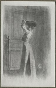 Modische Frau, ca. 1900 von Maurice Louis Henri Neumont
