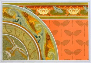 Entwürfe für Tapetenbordüren, veröffentlicht 1897 von Maurice Pillard Verneuil