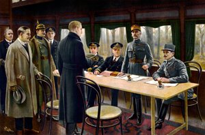 Unterzeichnung des Waffenstillstands von Maurice Pillard Verneuil