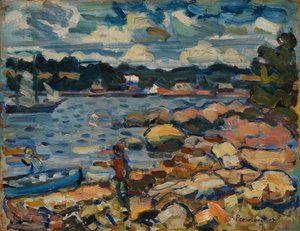 Brooksville, Maine (Fluss & Felsen) von Maurice Prendergast