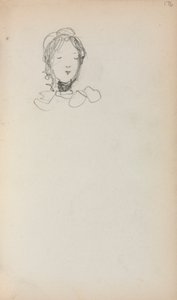 Italienisches Skizzenbuch: Kopf eines Mädchens (Seite 176) von Maurice Prendergast