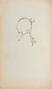 Italienisches Skizzenbuch: Kopf eines Mädchens im Profil (Seite 152)