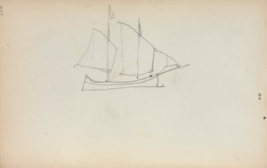 Italienisches Skizzenbuch: Segelboot (Seite 224) von Maurice Prendergast