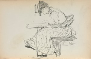 Italienisches Skizzenbuch: Sitzende Frau (Seite 107) von Maurice Prendergast
