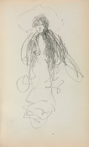 Italienisches Skizzenbuch: Stehende Frau von Maurice Prendergast
