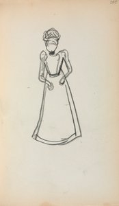 Italienisches Skizzenbuch: Stehende Frau (Seite 240) von Maurice Prendergast