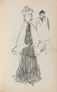 Italienisches Skizzenbuch: Stehende Frau und Mann (Seite 125) von Maurice Prendergast