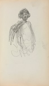 Italienisches Skizzenbuch: Frau, bis zur Taille (Seite 217) von Maurice Prendergast