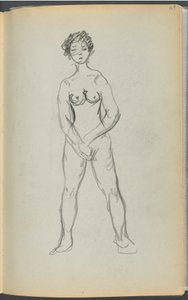 Skizzenbuch - The Granite Shore Hotel, Rockport, Seite 169: Weiblicher Akt von Maurice Prendergast