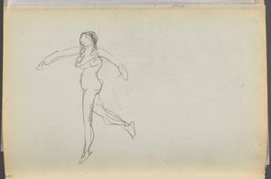 Skizzenbuch- Das Granitküstenhotel, Rockport, Seite 170: Weiblicher Akt von Maurice Prendergast