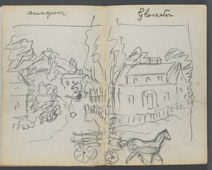 Skizzenbuch, The Dells, Nr. 127, Seite 176 & 177: "Annisquam - Glocester"