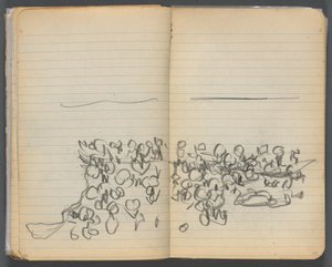 Skizzenbuch, Seite 044 & 45: Strandansicht von Maurice Prendergast