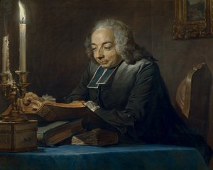 Abbe Jean-Jacques Huber, 1742 von Maurice Quentin de La Tour