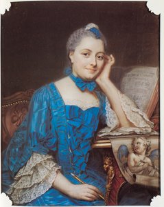 Porträt von Marie Fel, um 1753 von Maurice Quentin de La Tour