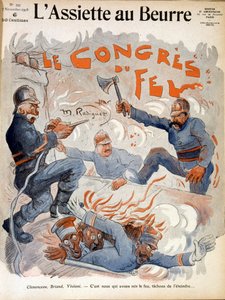 Französische Staatsmänner Aristide Briand, Georges Clemenceau und René Viviani