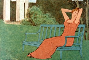 Frau im Garten