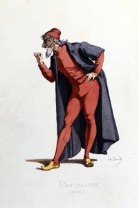 Kostüm und Theaterfigur: Pantalone (Doktor) aus „Masques et bouffons“ (Italienische Komödie: Commedia dell