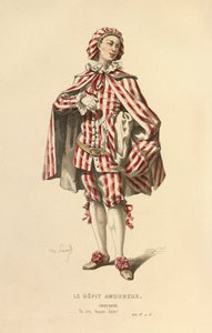 Kostüm für die Rolle des Gros-René, um 1868 (Gravur) von Maurice Sand