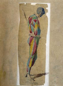 Harlekin - aus „Masques et bouffons“ (Italienische Komödie), Text und Zeichnungen von Maurice Sand, Drucke von A. Manceau, Vorwort von Georges Sand von Maurice Sand
