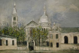 Kirche St. Pierre de Montmartre von Maurice Utrillo