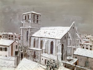 Kirche Saint-André, Angoulême, im Schnee