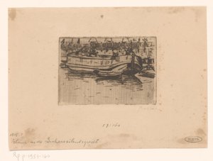 Boot in der Bickersgracht, Amsterdam von Maurits van der Valk (signed by artist)