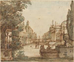 Capriccio mit einer palladianischen Villa
