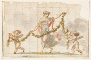 Zeichnung, Wandmalerei, ca. 1820
