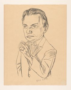 Selbstporträt mit Zigarette von Max Beckmann (signed by artist)