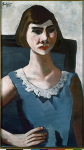 Bildnis Quappi in Blau von Max Beckmann
