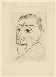 Bildnis des Schauspielers N. M. Zeretelli (Blatt 4 aus: Die dritte Ganymed-Mappe) von Max Beckmann