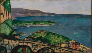 Blick auf Cap Martin, blau von Max Beckmann