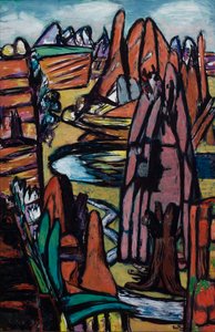 Fels – Felsige Landschaft von Max Beckmann