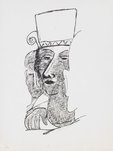 Tanzendes Paar, Platte 7 aus dem Portfolio „Tag und Traum“ von Max Beckmann