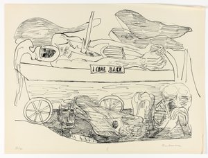 Traum vom Krieg, Platte 10 aus Tag und Traum von Max Beckmann